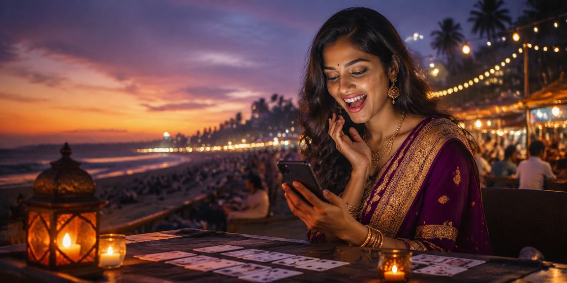 Chennai night market setting with players using online platforms